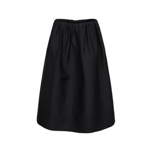 Toteme Women Black Wool And Silk Gathered Midi Skirt